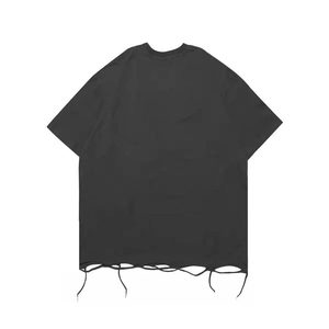 เสื้อยืดโอเวอร์ไซส์ผู้ชาย ทรงหลวม ผ้าฝ้าย 100% แขนสั้น คอกลม สไตล์ลำลอง ทรงพอดีตัว ความยาวปกติ สีพื้น - Product Image 2