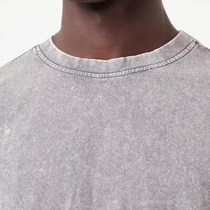 Camiseta de Manga Corta para Hombre, Talla Grande, Tie-Dye, Cuello Redondo, Informal, Tejida, de Alta Calidad, 100% Algodón, Diseño de Color Sólido - Product Image 4