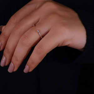 <b>Open</b> Marquise Lab Grown Diamond Minimalist <b>Open</b> Band Dainty Stacking Adjustable Wedding & Anniversary <b>Ring</b> for Women - Product Image 5
