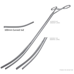 Pinces de DeBakey Thoracoscopiques Courbées, Tige de 5 mm, 1x2 Mâchoires, Courbure de 60 mm, Longueur de Travail de 21 cm, Longueur Totale de 31 cm, à Cliquet – ZETOMEDPRO - Product Image 4