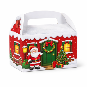 Custom Logo Printed Christmas Gift Wrapping <b>Presents</b> Paper <b>Box</b> with Handle - Product Image 5