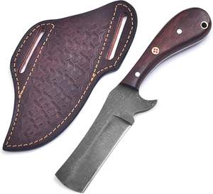 มีดคาวบอยคุณภาพสูง เหล็กคาร์บอน 1095 แบบฟูลแทง ด้ามไม้พะยูง พร้อมปลอกแบบแพนเค้ก ราคาขายส่ง - Product Image 1