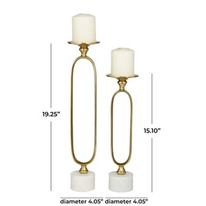 Candelabro Decorativo de Aluminio Dorado para Decoración de Mesa Navideña - Product Image 2