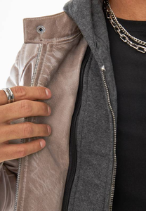 Chaqueta de Cuero Vacuno para Hombre, Estilo Casual, de Alta Calidad, para Motociclistas, Personalizable, Ajustada, Estilo Urbano, Transpirable, Ecológica, para Invierno - Product Image 6