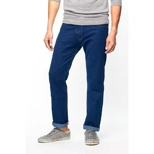 Winter Straight Leg Raw Denim Jeans <b>Pants</b> Casual Retro Fashion Designer Streetstyle Jeans Baggy Men <b>Pants</b> Wholesale Supply - Product Image 1