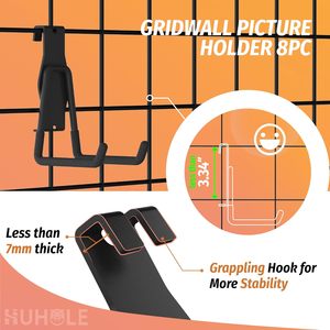 OEM Black Gridwall Industrial Carbon Steel Utility <b>Hooks</b> Garage Organization <b>Tool</b> - Product Image 4
