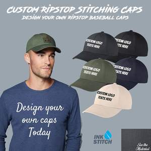 Unisex 2025 C940 Ripstop Gorras de béisbol Logotipo personalizado Nombre Textos Costura personalizada - Product Image 4