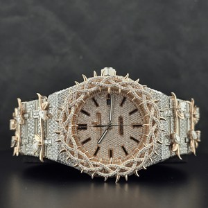 Reloj Mecánico Iced con Bisel de Rodio, Esfera de Cristal, Automático, Estilo Audaz y Lujoso - Product Image 5