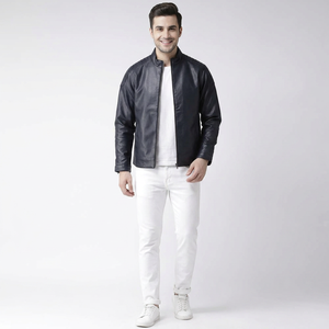 Vintage-Inspired <b>Brown</b> Genuine <b>Leather</b> <b>Jacket</b> Cropped Zip-Up <b>Leather</b> <b>Jacket</b> for <b>Men</b> Longline <b>jacket</b> for <b>men</b> - Product Image 1