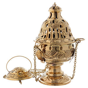 Encensoir religieux en métal décoratif, fait main, en laiton antique, durable, couleur personnalisable, pour usage en église - Product Image 3