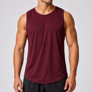 Custom Logo <b>Men</b> Sleeveless Gym Tank <b>Top</b> Quick Dry Breathable <b>Muscle</b> Fit Workout Running Fitness Sports Vest Lightweight Activewe - Product Image 4