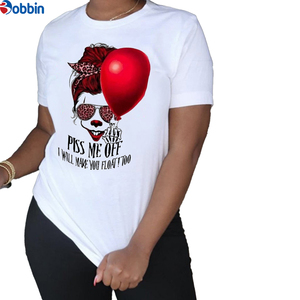 Camiseta Personalizada para Mujer, Moderna, con Estampado Bonito, Blanca, de Manga Corta, Cuello Redondo, Tejida, para Primavera, Verano y Otoño - Product Image 4