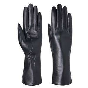 Gants d'hiver en cuir tendance pour femmes, doublés de soie, confortables, pour le cyclisme, gants tactiles simples - Product Image 3