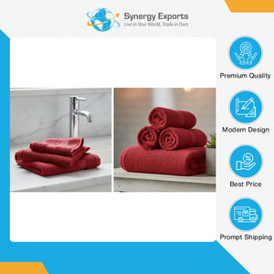 Serviette de bain en polycoton d'origine indienne de qualité supérieure avec finition velours - Chaque lavage, un avenir plus vert - Product Image 5