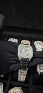 Montres Hip Hop entièrement serties de diamants, mécaniques automatiques, en Moissanite VVS, testées au diamant testeur - Product Image 5