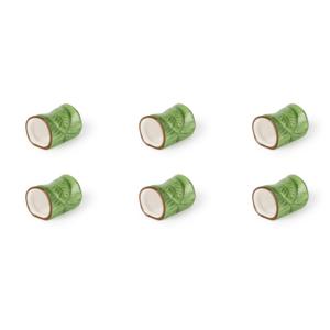 Porte-serviettes Excelsa Foliage en céramique 5,5x4x4,5 cm vert, lot de 6 - Product Image 2