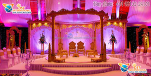 Mandaps de Madera para Bodas Hindúes, Nuevo Diseño Impresionante, Decoración de Mandap para Bodas Indias, Diseño de Loto, Pilares de Madera, Mandap para Bodas en EE. UU. - Product Image 5