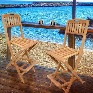 Teak Wood <b>Folding</b> <b>Stool</b> Wholesale | Handcrafted Space-Saving Furniture - Product Image 2