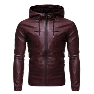 Wholesale New Winter Geaca De Piele Men's Lederjacke Cow Hide Dzseki Slim Fit Jacket With Duffle Hood Veste Skinnjakke Jope - Product Image 3
