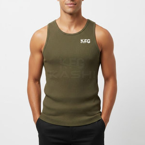 Camiseta sin mangas de punto de color sólido y transpirable para hombre, chaleco deportivo para entrenamiento físico y comodidad diaria - Product Image 2