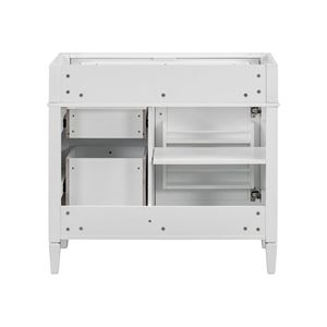 Mobile Bagno Moderno da 36 Pollici Senza Piano, Struttura in Legno Massello con 2 Cassetti Estraibili, Armadietto Contenitore per Bagni Moderni - Product Image 6