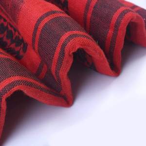 Écharpe Shemagh Keffiyeh carrée rouge et noire, motif tropical, foulard arabe traditionnel à carreaux, écharpe tactique du désert, qualité supérieure en coton - Product Image 4