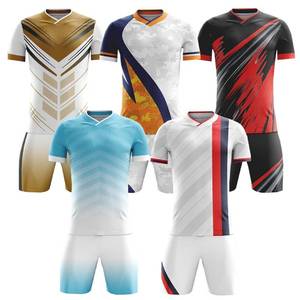 Hot Selling High Quality Stripe Soccer Uniform Customizable Football Jersey Kits for <b>Boys</b> OEM Service with Customizable Logo - Product Image 6