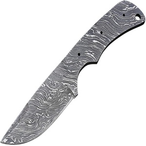 Couteau brut en acier de Damas, manche en bois personnalisé, pointe tombante, qualité industrielle, pour la chasse et le bushcraft, forgé à la main - Product Image 1