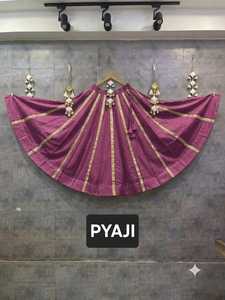 Jupe longue traditionnelle pour femme, style Lehenga, rouge et rose, imprimé Paisley dessiné à la main, en coton, bas de tenue ethnique, Inde, Pakistan, mariage - Product Image 6