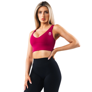 Sujetador Deportivo Seamless con Escote Profundo en V para Mujer, Copas A y B, para Yoga, Gimnasio, Ejercicio, Suave, Elástico, con Soporte, Ropa Deportiva Premium - Product Image 2