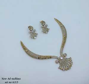 New Ad Necklace <b>Set</b> <b>Gold</b> Plated Crystal Rhinestone Flower Design Wedding Jewelry Women's Classic Style Earrings and Necklace - Product Image 1