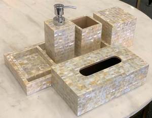 Customized shape <b>MOP</b> pen holder luxury design home decorative table ware pen holder for stationery storage pen holder - Product Image 4