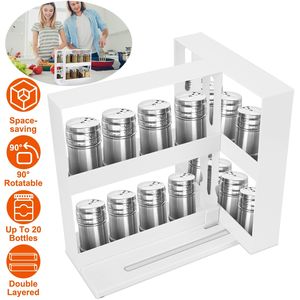 Organizzatore Girevole per Armadietti, Porta Spezie Rotante con Ripiano Porta Condimenti per Cucina - Product Image 3