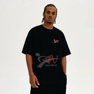 Camisetas de Primera Calidad con Logotipo Personalizado, Camisetas de Algodón Grueso de 280 g/m², Camisetas de Algodón 100% para Hombre, Camisetas Extra Grandes Lisas - Product Image 5