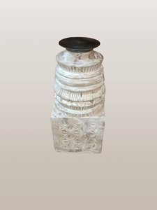 Porte-bougie en bois doré antique sculpté à la main de taille moyenne pour la décoration de la maison, Noël, personnalisé - Product Image 2