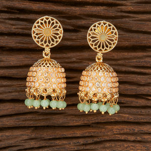 ต่างหู Jhumki โบราณชุบโรเดียม206916 - Product Image 5