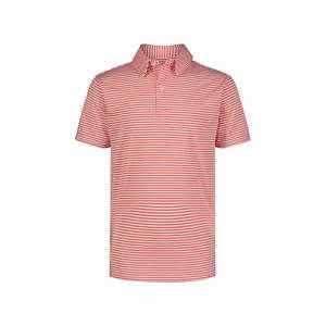 Polo de Manga Corta a Rayas Azul Claro para Hombre, Corte Regular, Informal, Tejido Popelina, Diseño con Botones - Product Image 3