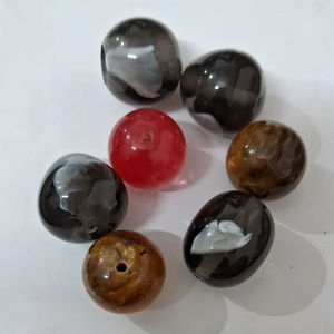 The Handmade Collection Round Resin Beads Red Brown <b>Black</b> High Grade 3D Cartoon Loose Beads for Jewelry Making - Product Image 1
