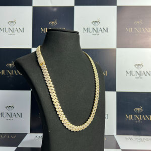 Cadena Cubana de Plata S925 Exclusiva Chapada en Oro con Diamantes Moissanite VVS, Joyería Certificada IGI, Estilo Hip Hop, Collares con Diamantes VVS - Product Image 3