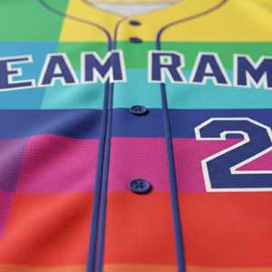 Maillot de baseball personnalisé OEM respirant à col en V et manches courtes avec logo, nom et numéro sublimés (unisexe) - Product Image 6