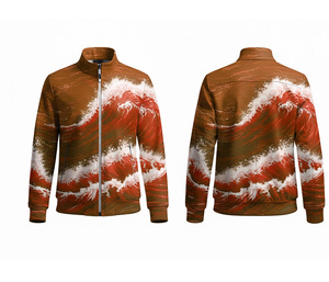 Veste zippée décontractée et sportive à sublimation intégrale, vêtements de course et de fitness, chaude, respirante, séchage rapide |   Tailles Hommes Femmes Jeunes - Product Image 5