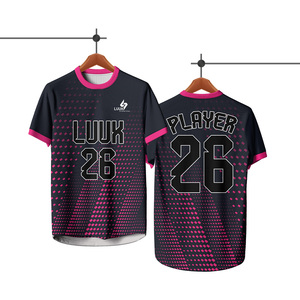 เสื้อฟุตบอลผู้ชายไซส์ใหญ่พิเศษสำหรับฤดูใบไม้ผลิ/ฤดูร้อน แขนสั้น โพลีเอสเตอร์ 100% ระบายเหงื่อได้ดี ระบายอากาศได้ดี สามารถสั่งทำชื่อทีมได้ - Product Image 1