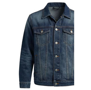 Veste en jean bleue pour homme, sur mesure, de haute qualité, tendance, coupe slim, en coton, pour l'hiver et l'automne - Product Image 5