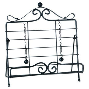 Support de livre de recettes en fer forgé, couleur noire, pour la maison, accessoires de cuisine, support de menu de restaurant - Product Image 1