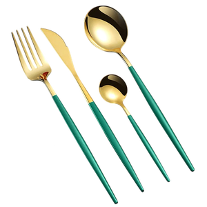 Modern Rose <b>Gold</b> Flatware Set 5 Pcs Satin Polish Stainless Steel <b>Cutlery</b> Set Dinner Fork Knife Spoon Flatware Silverware <b>Cutlery</b> - Product Image 5