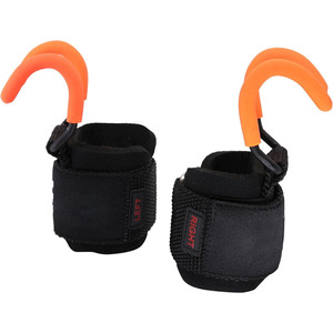 Crochets de musculation en métal enduit, paire, revêtement antidérapant, crochets de powerlifting avec sangles de poignet réglables pour l'entraînement de force - Product Image 5