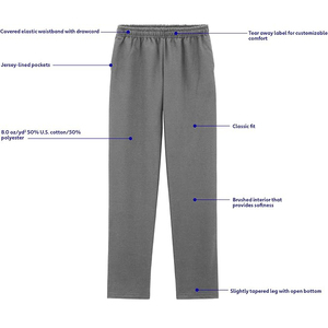 Men's Dark Gray Cotton Sweatpants <b>Elastic</b> Waist Casual Jogging Pants Side Pockets Midweight Knitted Autumn Wear - Product Image 4