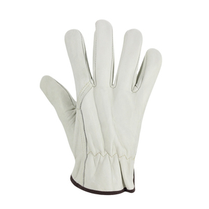 Gants de travail en cuir de vachette de qualité supérieure, durables, avec protection du pouce, adaptés à la conduite de camions, aux travaux d'entrepôt et au jardinage - Product Image 2