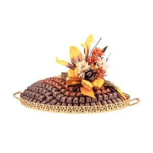 Plateau à chocolat en métal poli de qualité supérieure, plateau de service décoratif moderne pour chocolat, présentoir à desserts pour les fêtes - Product Image 6