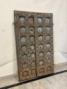 ประตูไม้เก่าโบราณ รีไซเคิล ตกแต่งด้วยสีพาติน่า สำหรับห้องครัว รับประทานอาหารกลางแจ้ง ตกแต่งบ้าน ห้องนอน ห้องนั่งเล่น โครงการงานโบราณ - Product Image 3